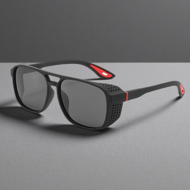 FUQIAN Sonnenbrille, Square, Vollrand, Kunststoff, Schwarz, Unisex - Bild 1