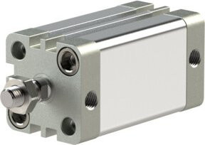 Riegler Kompaktzylinder doppeltwirkend AG Durchmesser 32 mm Hub 200 mm G1/8 ISO21287 Silber - Bild 1