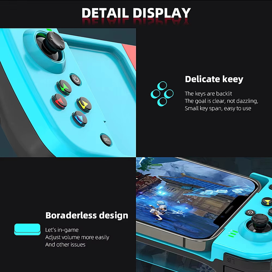 AyeBeau Bluetooth Gamepad Controller für iPhone, Android, iOS, PC und Konsolen mit Joystick und Trigger für Mobile Games - Bild 1