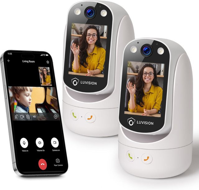 LUVISION 2er Set PTZ WLAN Überwachungskamera mit Gegensprechfunktion und Autotracking für Senioren und Babys - Bild 1