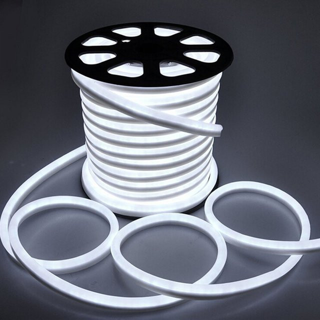 XUNATA LED-Neonstreifen Warmweiß, Wasserdichter LED-Neon-Flex für den Außenbereich, 220 V, 120 LEDs/m - Bild 1