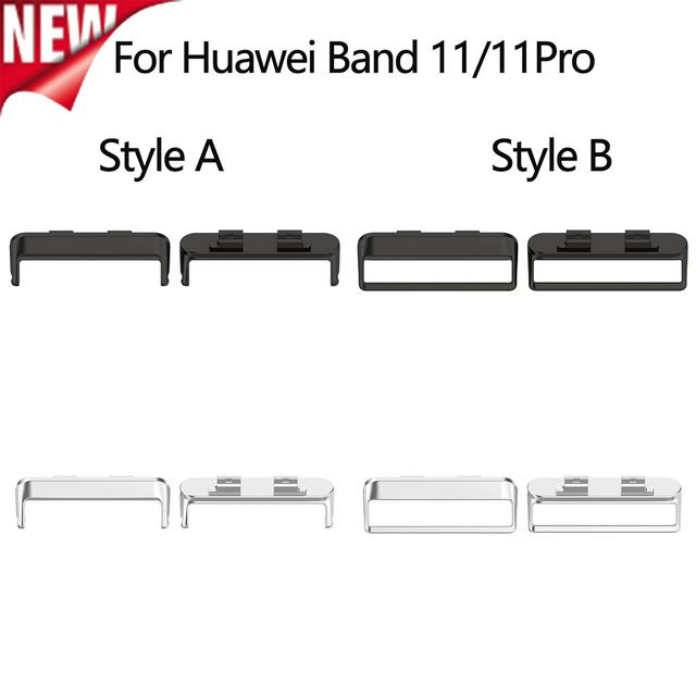 CAOWTAN Uhrenarmband-Verbinder Edelstahl, 18 mm, Silber, Huawei - Bild 1