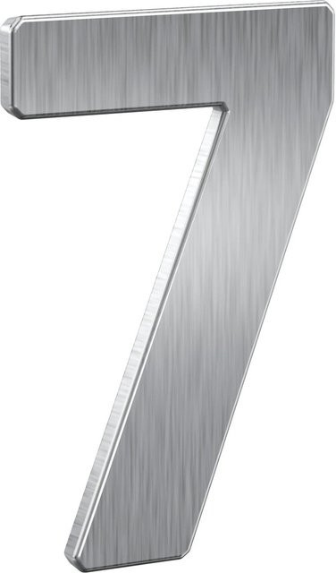 BASI Hausnummer 7 aus Edelstahl in Silber HN 150 - Bild 1