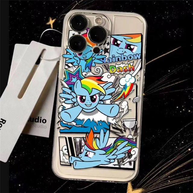 My Little Pony Regenbogen Handyhülle für iPhone 11 bis iPhone 17 Pro Max, transparent und mehrfarbig - Bild 1