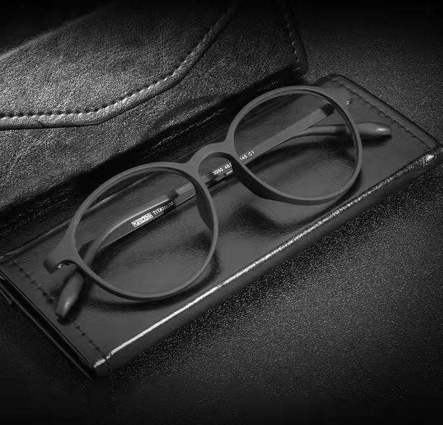 LOERHUNAR H3050 Korrektionsbrille, Rund, Vollrand, Unisex, Schwarz - Bild 1
