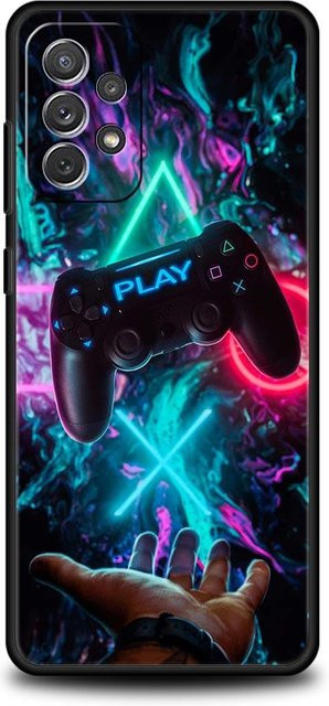 Handyhülle mit Spielcontroller Grafik für Samsung Galaxy A55 A35 A15 A14 A13 A25 A54 A51 A71 A72 A73 A32 A52 A41 5G A22 5G aus weichem TPU in Multicolour - Bild 1