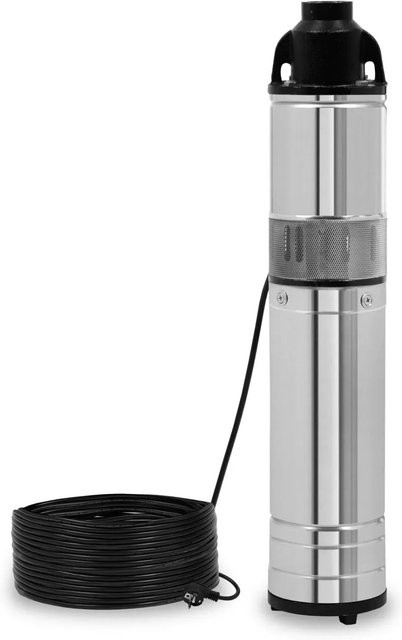 Eberth 4 Zoll Tiefbrunnenpumpe aus rostfreiem Edelstahl in Silber mit 550W Leistung - Bild 1