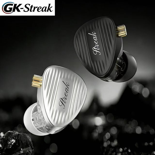 GK Streak HiFi-In-Ear-Ohrhörer mit Dual-Treiber-System, dynamischem KUN-Treiber und Mikro-Planar-Hochtöner, kabelgebunden mit 3,5 mm Klinkenanschluss - Bild 1