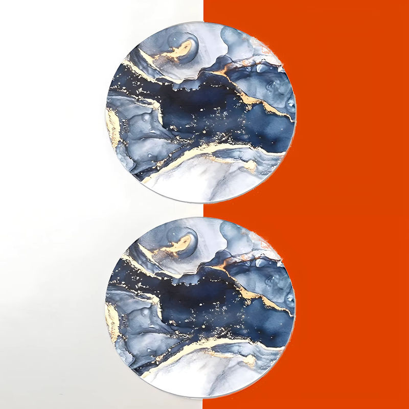 ALICAKE Untersetzer Set mit blauem Marmormuster aus Acryl, 6 Stück - Bild 5