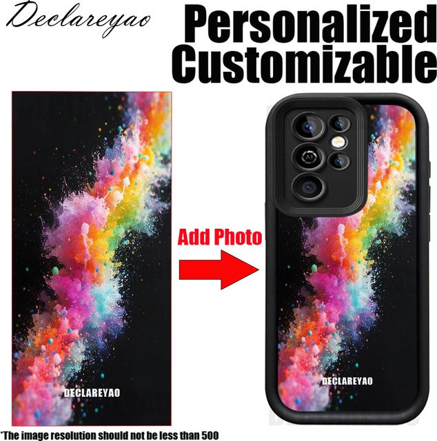 Personalisierbare Silikon Handyhülle für Samsung Galaxy A03 A13 A23 A33 A52 A53 A14 A24 A15 A35 A55 A16 in Schwarz und Multicolour - Bild 1