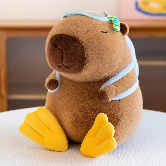 Pilot-Capybara Tauchserie Puppe, Plüschtier, 25 cm - Bild 1