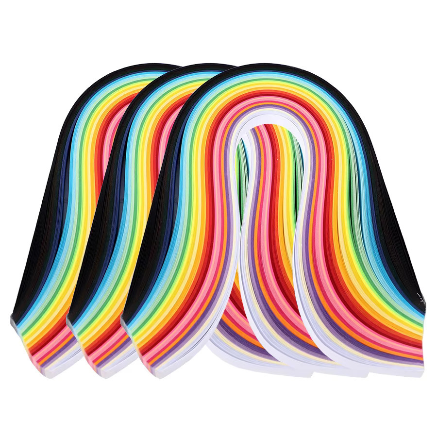 260-teiliges Regenbogen-Papier-Quilling-Streifenset in Multicolour für DIY-Bastelarbeiten und handgemachte Papierdekorationen - Bild 2