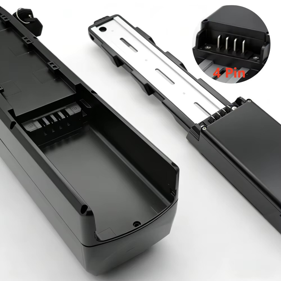 Aleaivy Lithium-Ionen-Akkupack für E-Bike-Motoren 500W und 750W, 36V oder 48V, 4-Pin Anschluss, Farbe: Schwarz - Bild 2