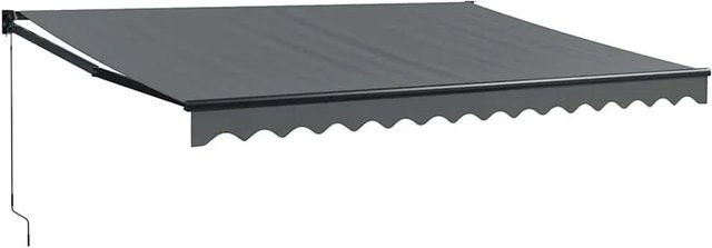 vidaXL Markise einziehbar Anthrazit mit Aluminiumgestell und Polyesterstoff, B: 4,5 m, A: 3,0 m - Bild 1