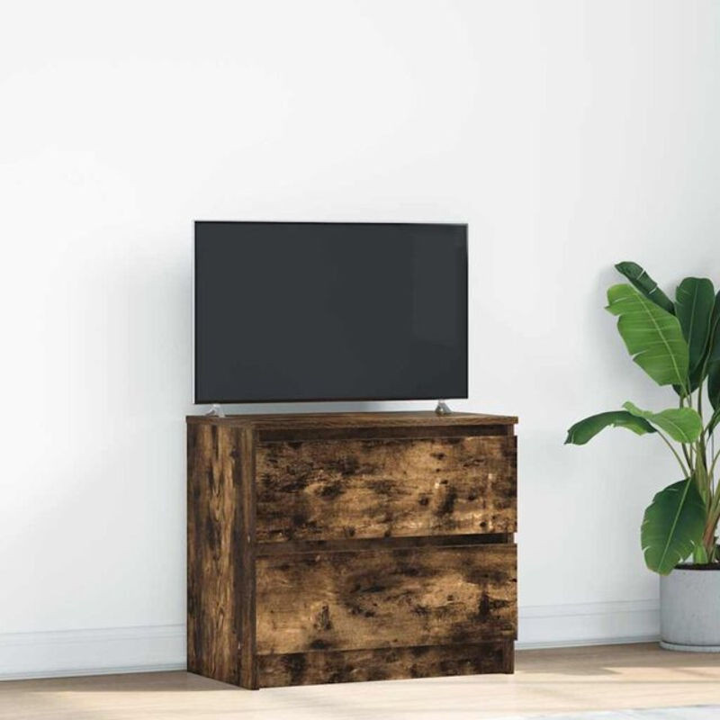 Vidaxl TV-Schrank aus Holzwerkstoff in Räuchereiche, Industrial Design, B/T/H: 60 x 35 x 54 cm - Bild 1