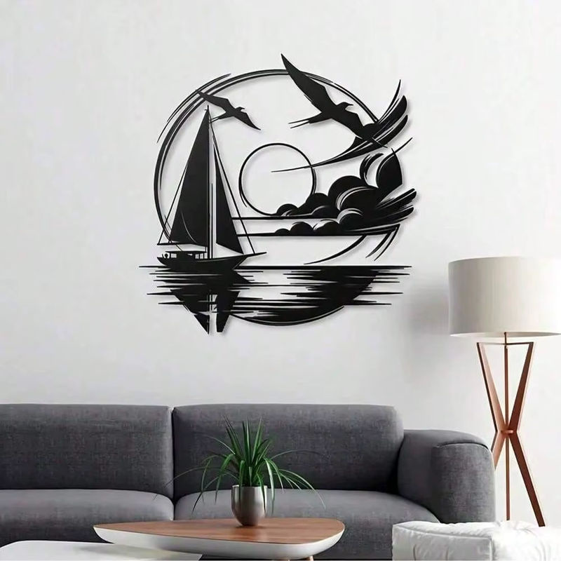 Wanddekoration aus Metall von Hello Young in Segelboot-Design für nautische Einrichtungen - Bild 2