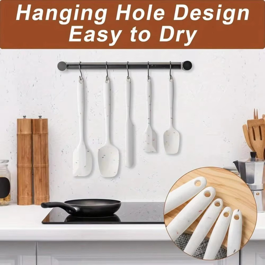 6-teiliges Galavilly Silikon-Spatel-Set, hitzebeständig und lebensmittelecht, ideal zum Backen und Kochen - Bild 3