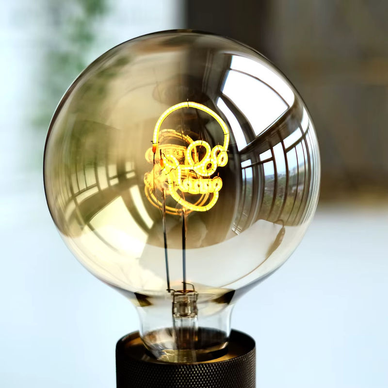 TIANFAN Vintage LED-Birne G125 Globus Edison-Stil, dimmbar, E27, 4 W, transparent - Bild 4