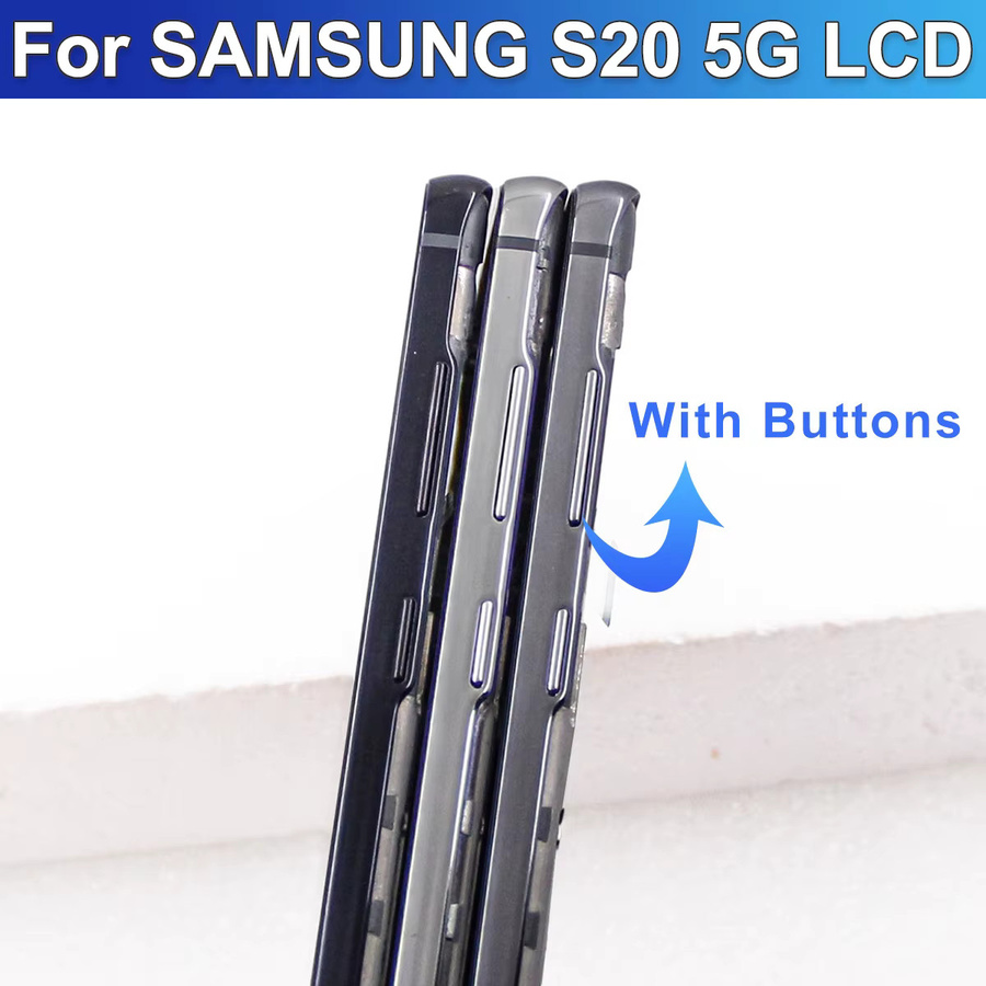 Samsung S20 TFT LCD Display mit Rahmen und Digitizer Touch Screen in Schwarz für Handy Reparaturen (G980, G980F, G981, 4G/5G) - Bild 3