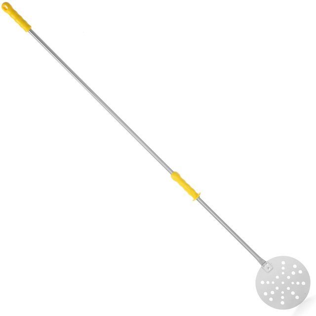 Hendi Pizza-Schaufel Lilly Codroipo mit beweglichem Griff und Perforation aus Edelstahl, Silber, Durchmesser: 22 cm, Höhe: 170 cm - Bild 1