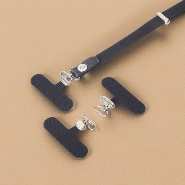 Universelles Telefon Lanyard Tether Tab Patch in Schwarz für iPhone, Samsung und Xiaomi zur Sicherung gegen Verlust - Bild 1