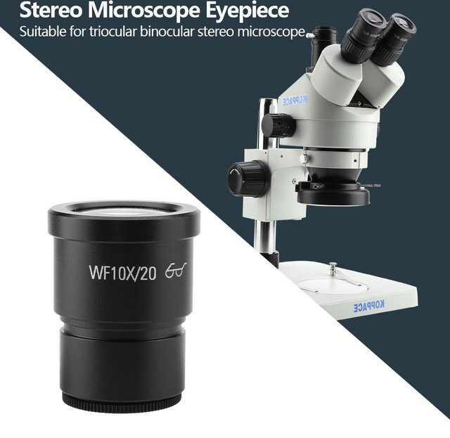 YOSOO Stereo Mikroskop Okular WF10x/20 Weitfeld in Schwarz mit 30mm Montagegröße - Bild 1