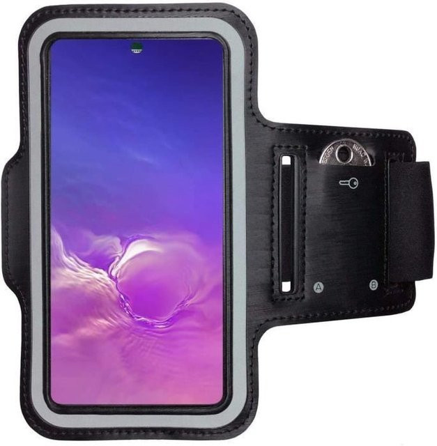 CoverKingz Sportarmband für Samsung mit Schlüsselhalter, Laufarmband Hülle, Schwarz, Unisex - Bild 1