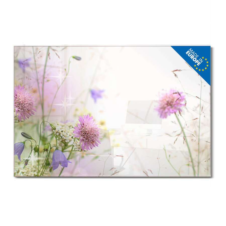 Banjado Glas Magnettafel Motiv Glitzernde Wiese, rahmenlos, Querformat, B: 75 cm, H: 50 cm, Mehrfarbig - Bild 1