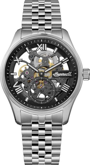 Ingersoll Herrenuhr Automatik, Edelstahl, Schwarz, 40 mm, 5 ATM - Bild 1