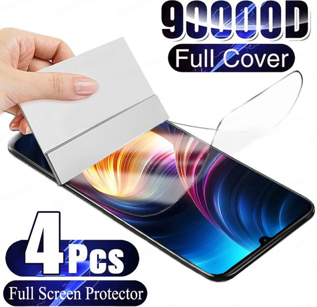 4 Stück Hydrogel Displayschutzfolie für Huawei P30 P20 P40 P50 Pro Mate 30 20 40 60 Lite Full Cover transparent - Bild 1