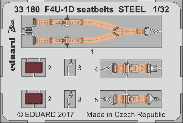 Tamiya US Vought F4U-1D Corsair - Seatbelts STEEL - Bild 1