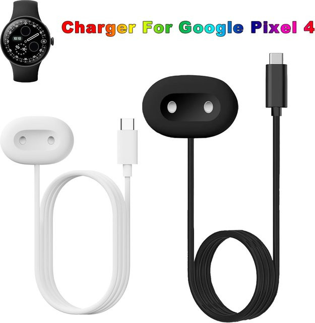 Arvin Ersatz-Ladegerät für Google Pixel Watch 4 41mm und 45mm mit USB-C Anschluss in Weiß - Bild 1