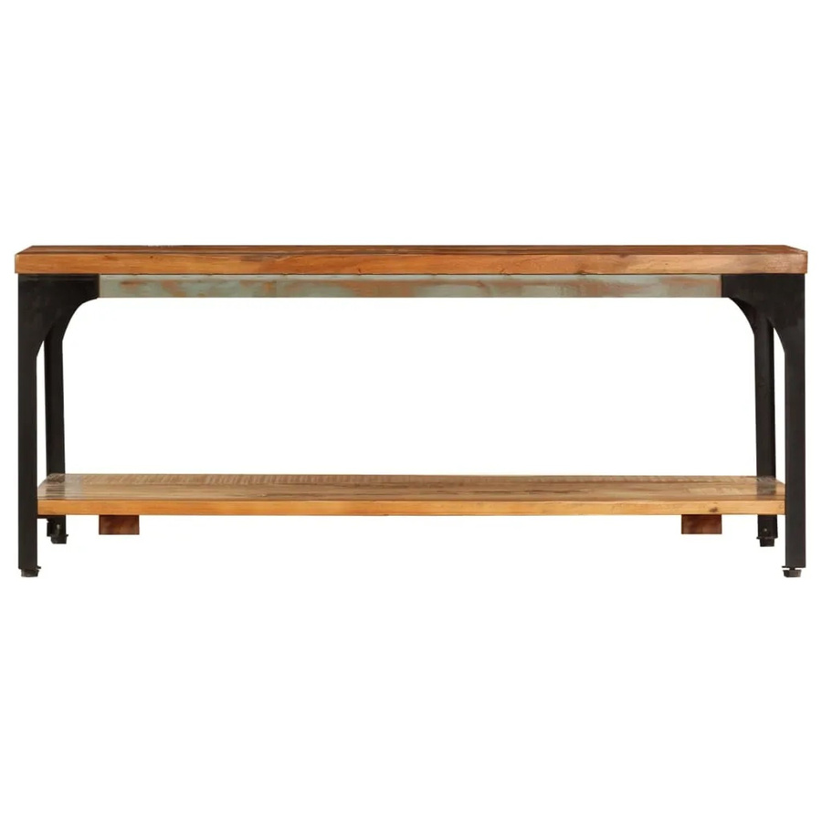 vidaXL Couchtisch aus Massivholz mit Ablage in Braun, B/T/H: 100 x 60 x 35 cm - Bild 2