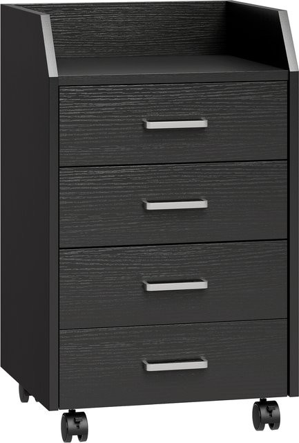 Vinsetto Rollcontainer Büro mit 4 Schubladen in Schwarz, B/T/H: 40 x 36 x 65 cm - Bild 1