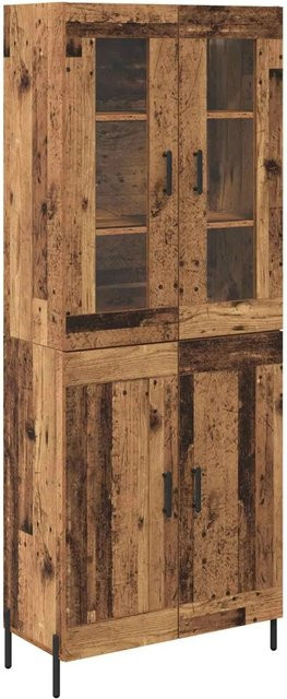 vidaXL Highboard Wandmontiert Altholz Braun B: 69,5 cm, T: 34 cm, H: 180 cm - Bild 1