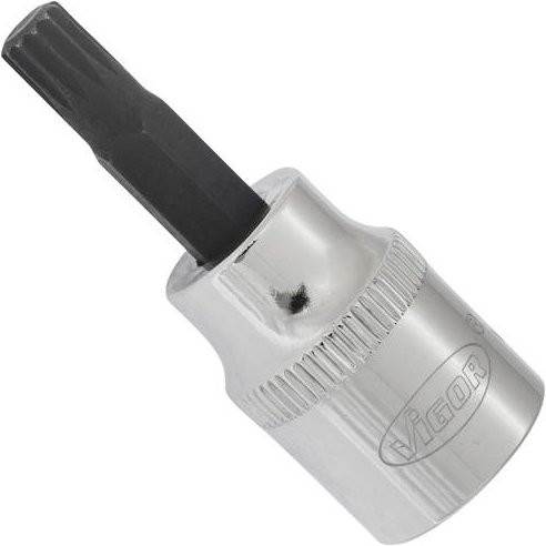 Vigour Schraubendreher-Einsatz Innenvielzahn 3/8 Zoll M 6,48 mm Silber V6107 - Bild 1