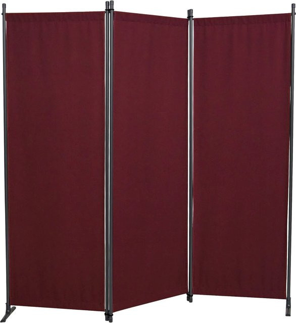 Angerer Paravent Swingtex 3-tlg. Bordeaux aus Polyacryl und Stahl - Bild 1