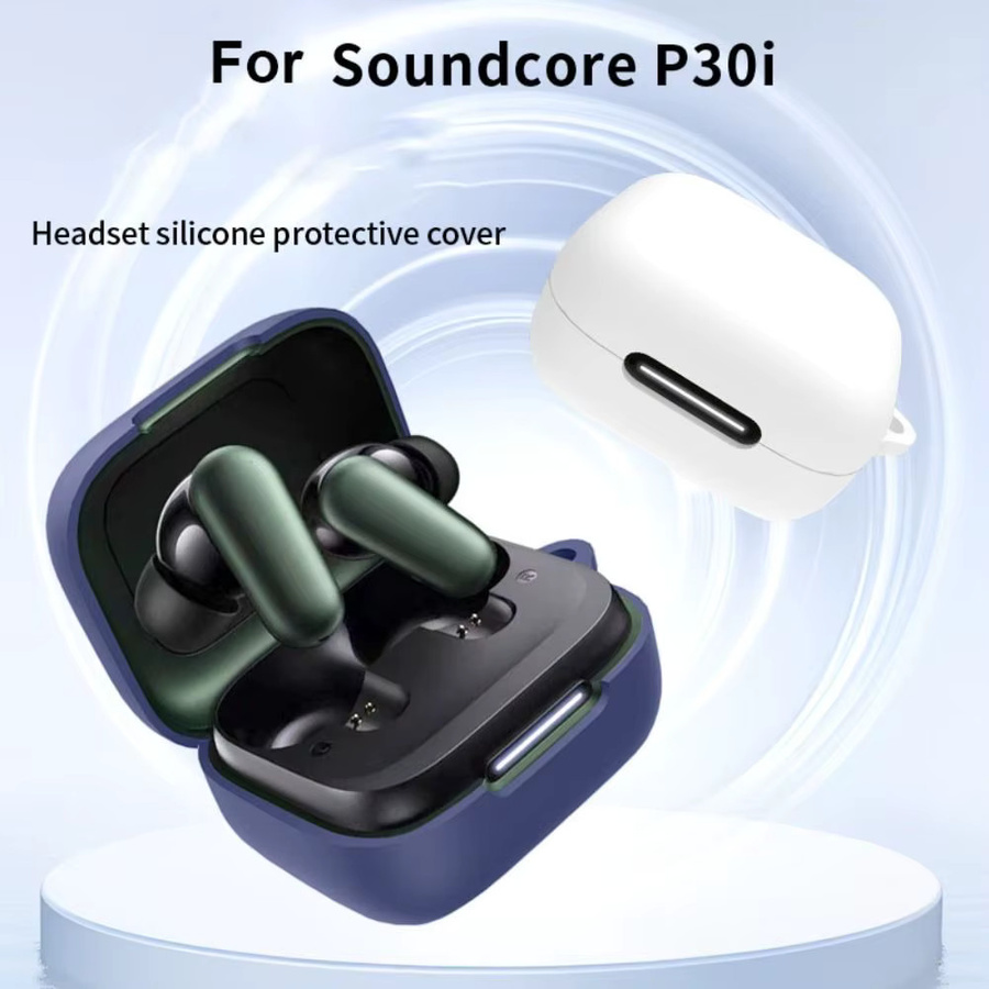 Stoßfeste Silikon-Kopfhörerhülle für Anker Soundcore P30i in Blau, staubdicht und anti-fingerabdruckbehaftet - Bild 2