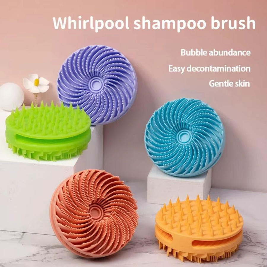 Doppelseitige Duschbürste aus Silikon, orange, Unisex - Bild 2