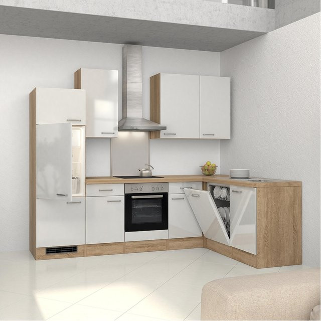 Flex-Well Winkelküche Valero G-999-2802-024 mit Scharniertüren und internen Regalen - Bild 1