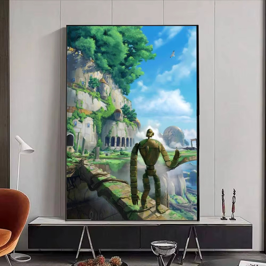 Selbstklebender Anime-Poster L-Laputa C-Castle Sky aus Papier in Mehrfarbig - Bild 4