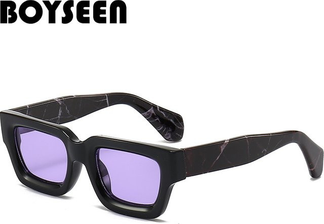 Boyseen Sonnenbrille, Vollrand, Square, Kunststoff, lila, rot, Herren - Bild 1