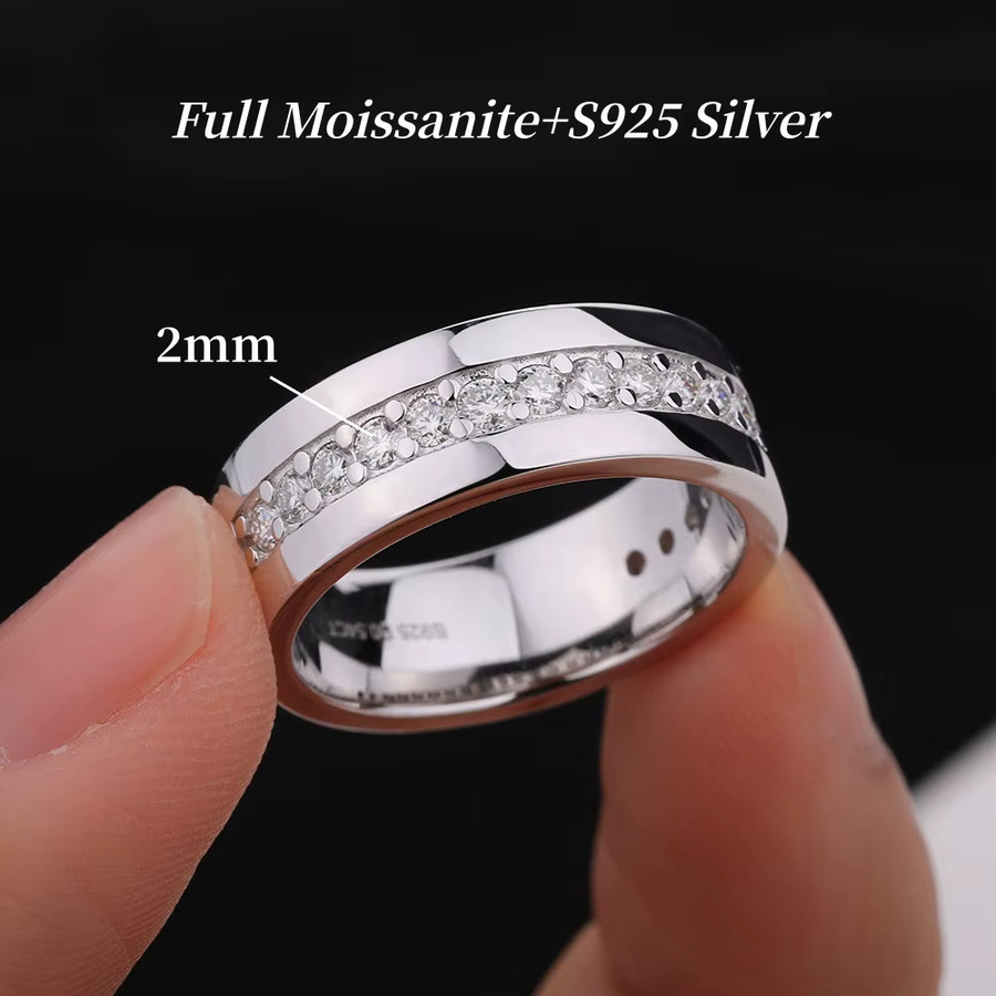 NKHOG Ring, 925 Silber, Moissanit, Unisex - Bild 2