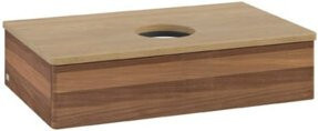 V&B Waschtischunterschrank Antao ohne Frontstruktur in Walnut, B/T/H: 80 x 50 x 19 cm - Bild 1