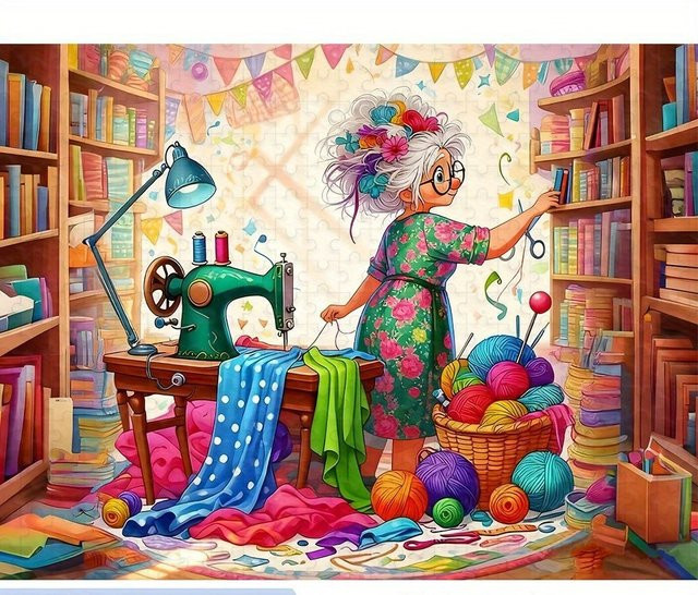 KAYOU Puzzle, arbeitende alte Frau, 500 Teile, Bunt / Mehrfarbig - Bild 1
