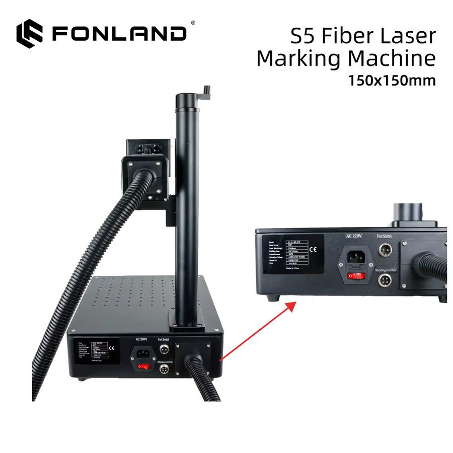 Fonland S5 Faserlasermaschine CNC Graveur für Logo-Markierungen auf Metall, Schmuck, Kunststoff und Keramik (20W/30W/50W) - Bild 3