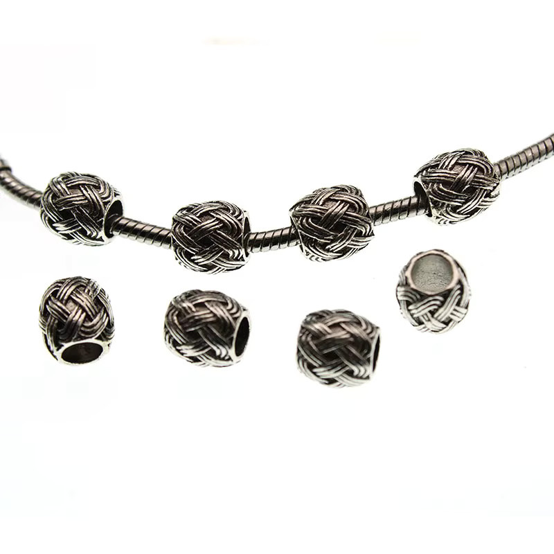 SUMOORL Distanzperlen Metall, Antik Silber, Unisex - Bild 3