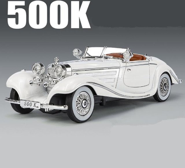 Linyi toy car 1936 Benz 500K Automodell, 1:24, mit Licht und Sound, ab 18 Jahren - Bild 1