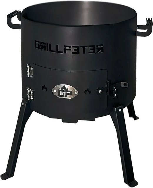 Grillpeter Utschak Nurlan Feuerofen für Kazan aus Stahl in Schwarz, Durchmesser: 40 cm, für 10-12 Liter - Bild 1
