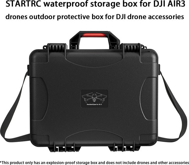 STARTRC Wasserdichte Aufbewahrungsbox für DJI AIR3 Drohne und Zubehör, Schwarz - Bild 1